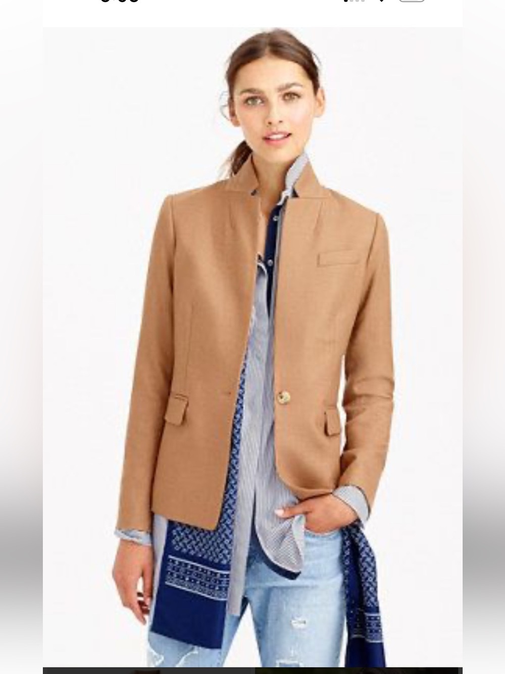 J.CREW Regent Blazer in Wool Flannel